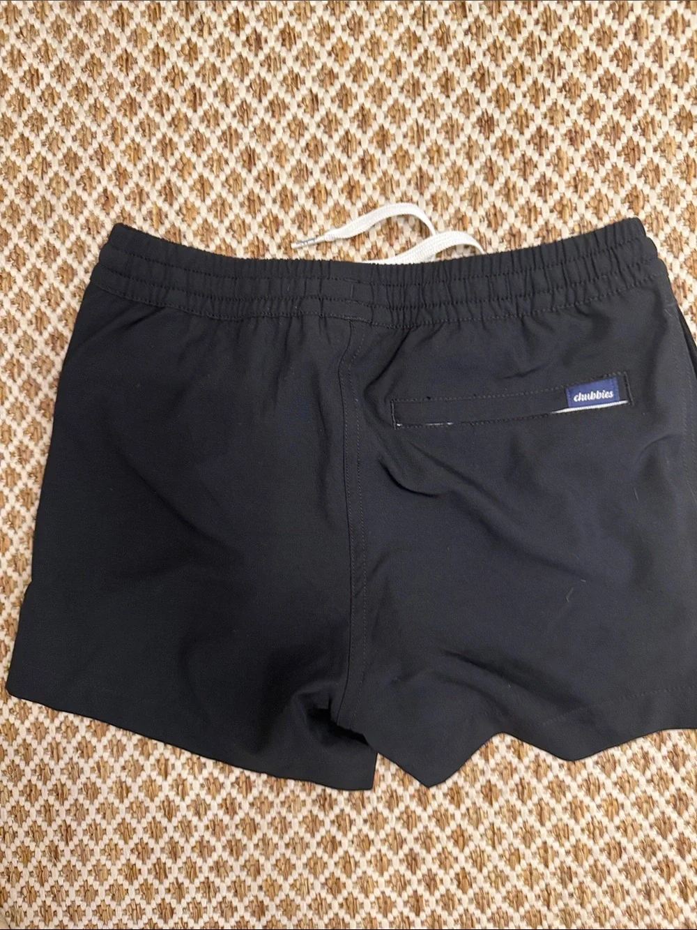 chubbies Black Kids Swim Trunks with Pineapple Patch